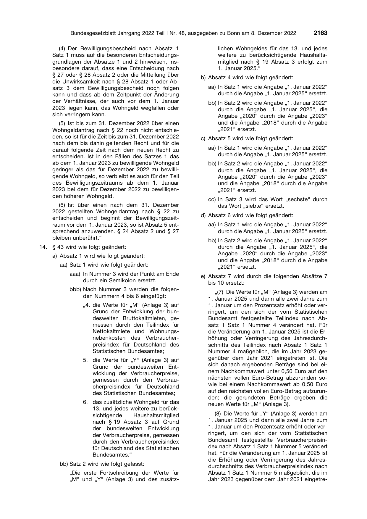 BGBl. 2022, Seite 2163 — Originalseite als Abbildung