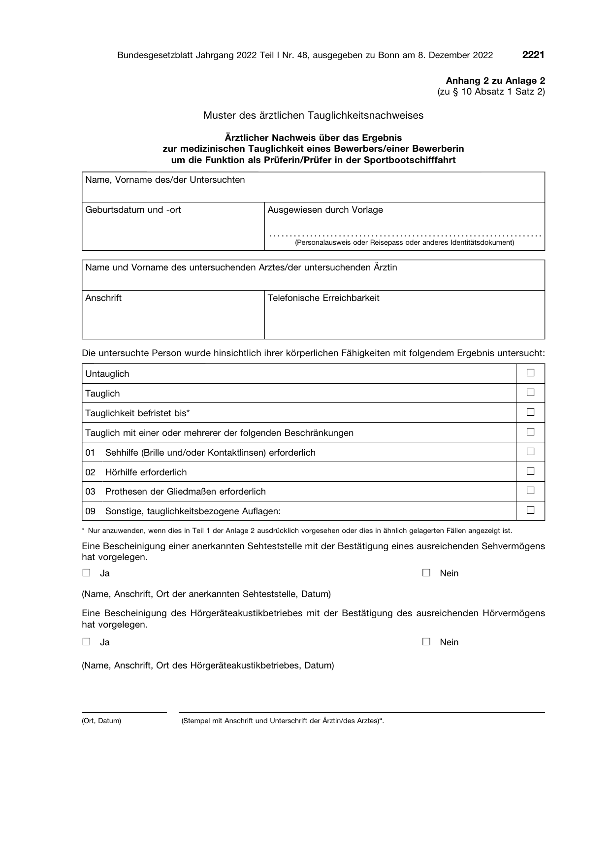 BGBl. 2022, Seite 2221 — Originalseite als Abbildung