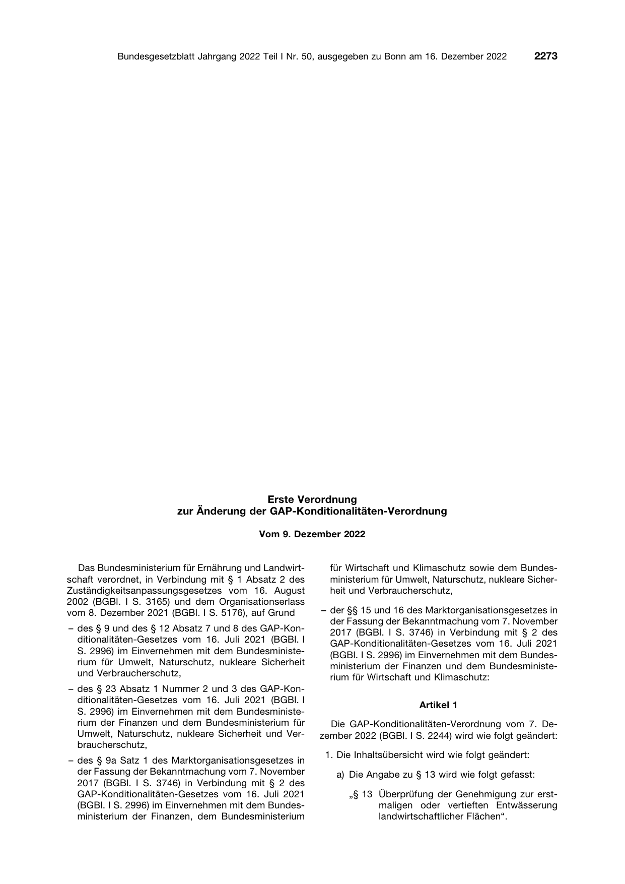 BGBl. 2022, Seite 2273 — Originalseite als Abbildung