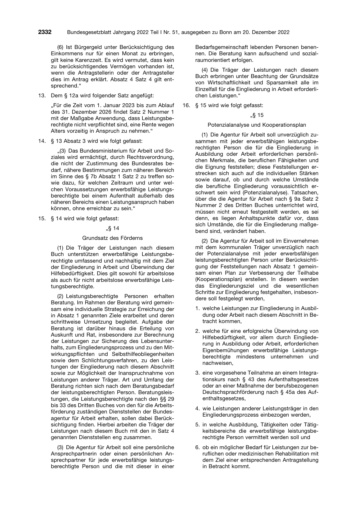 BGBl. 2022, Seite 2332 — Originalseite als Abbildung
