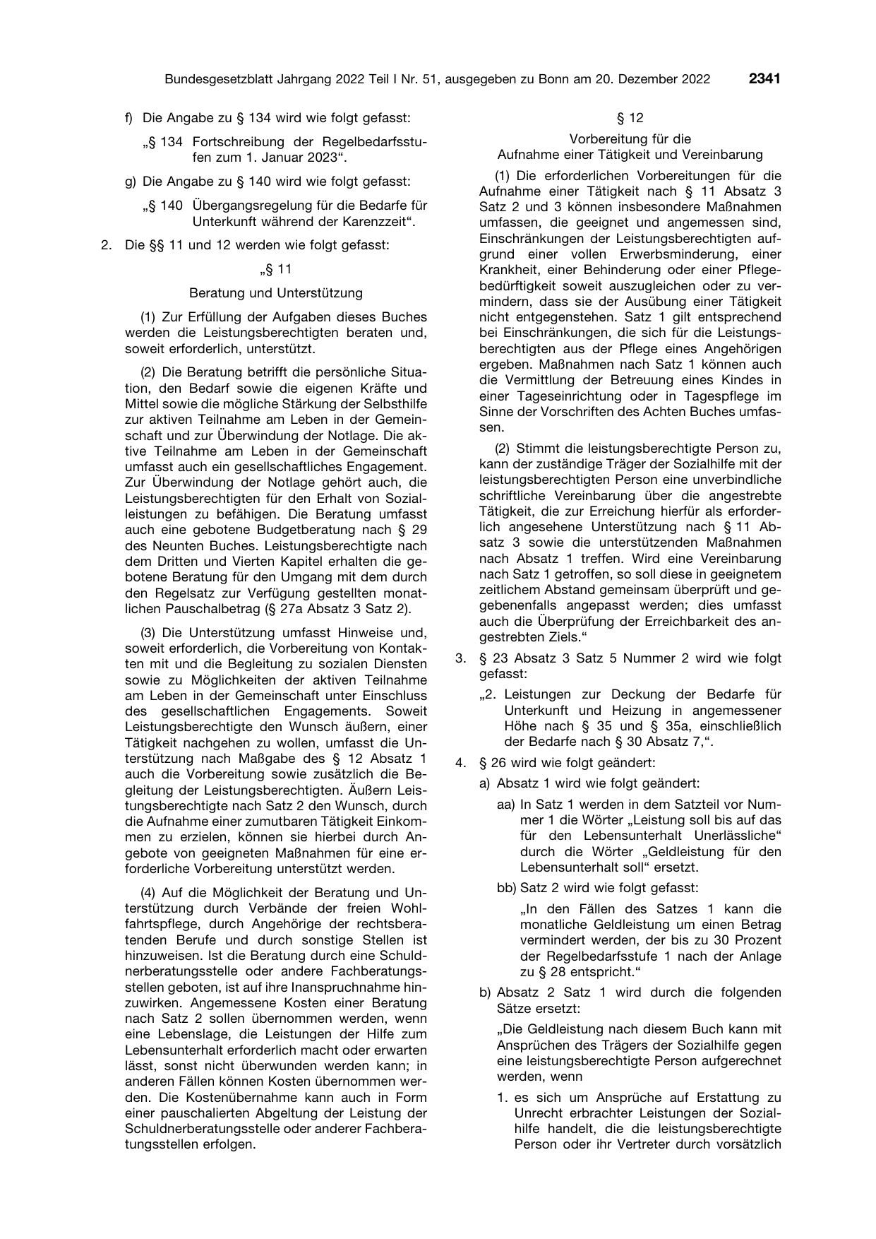 BGBl. 2022, Seite 2341 — Originalseite als Abbildung