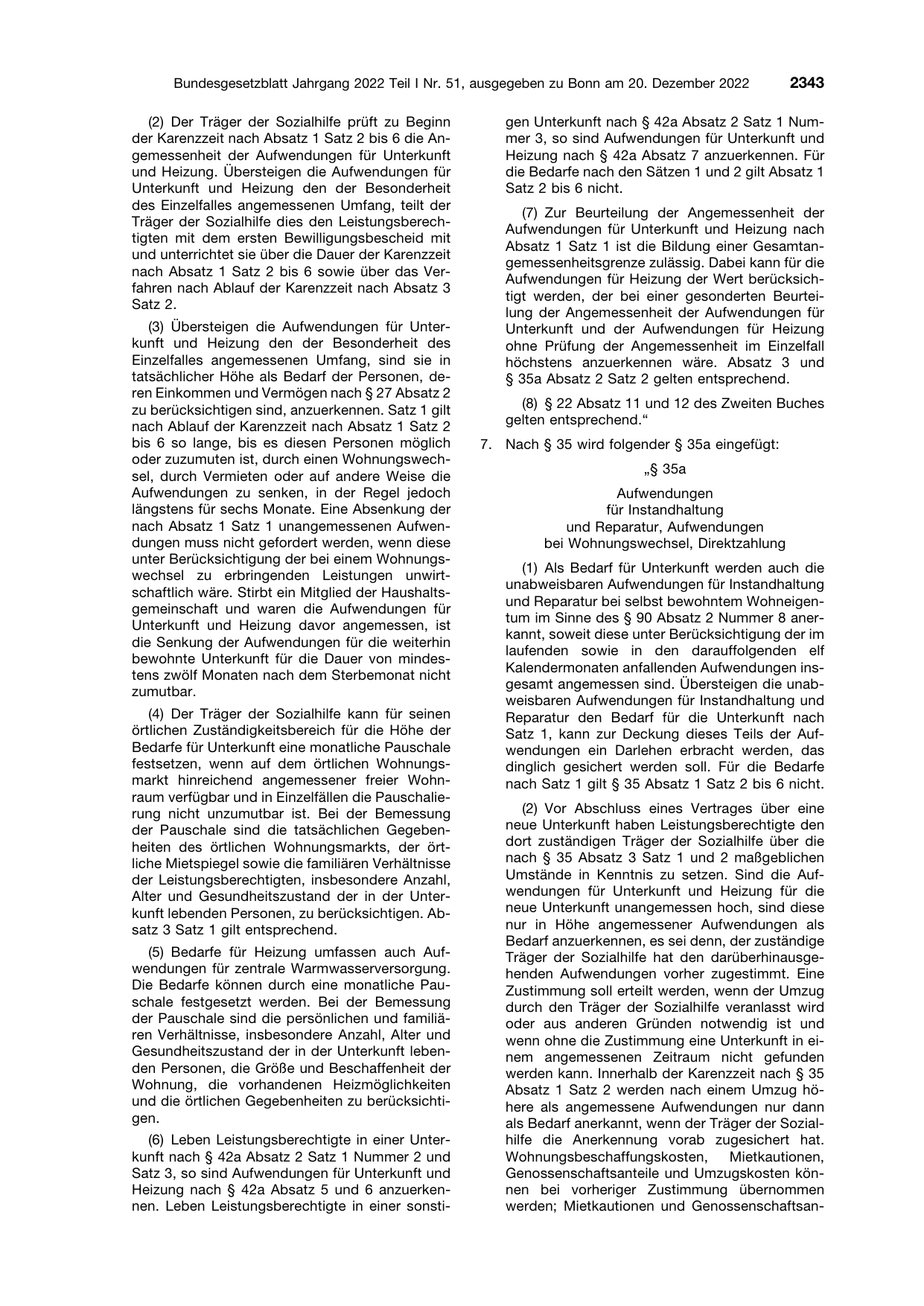 BGBl. 2022, Seite 2343 — Originalseite als Abbildung