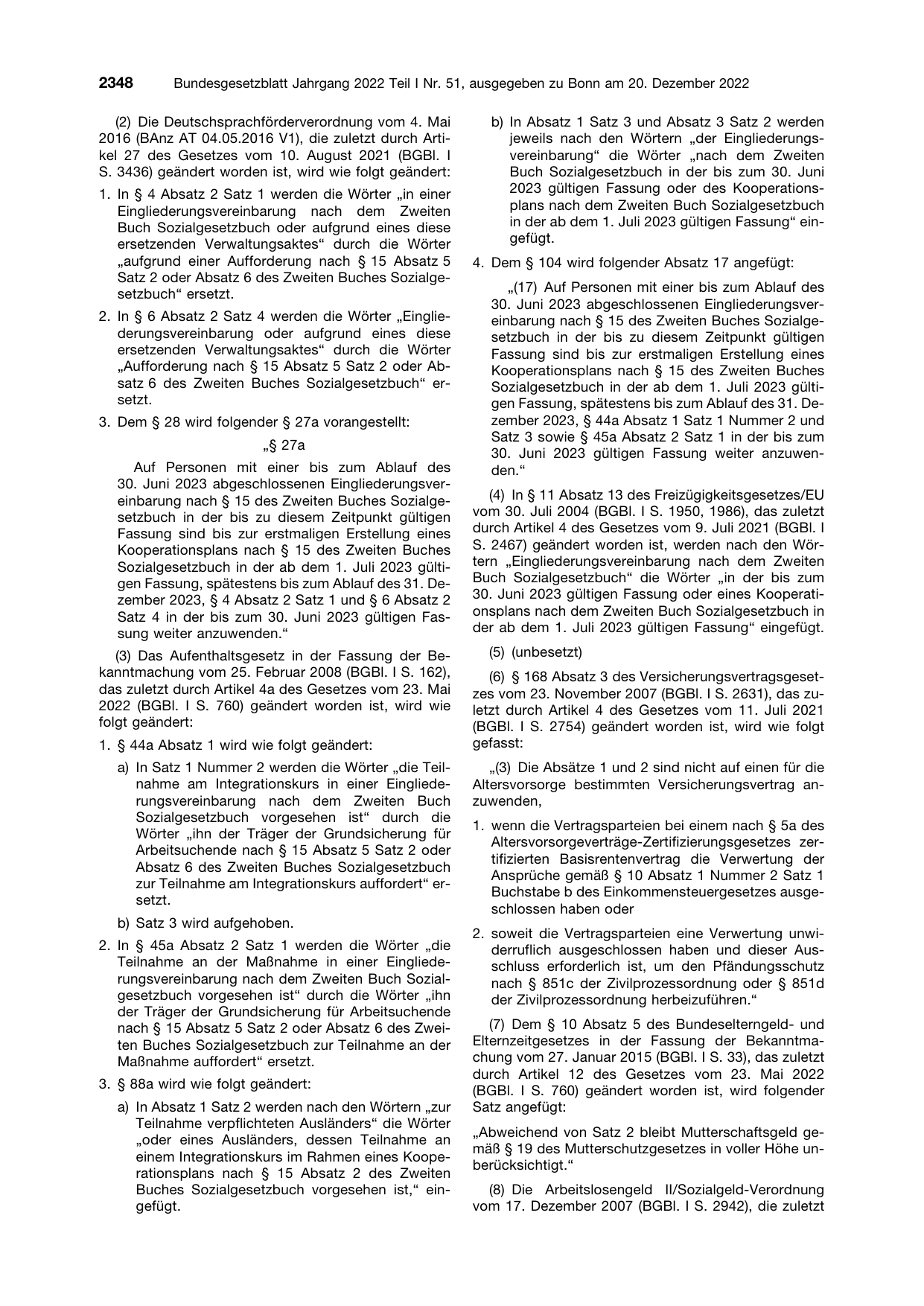 BGBl. 2022, Seite 2348 — Originalseite als Abbildung