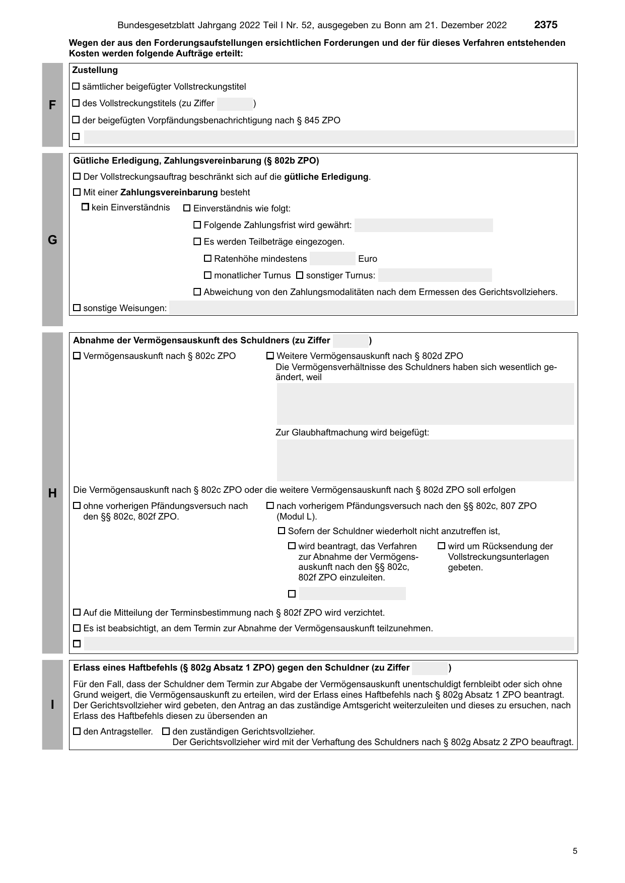 BGBl. 2022, Seite 2375 — Originalseite als Abbildung