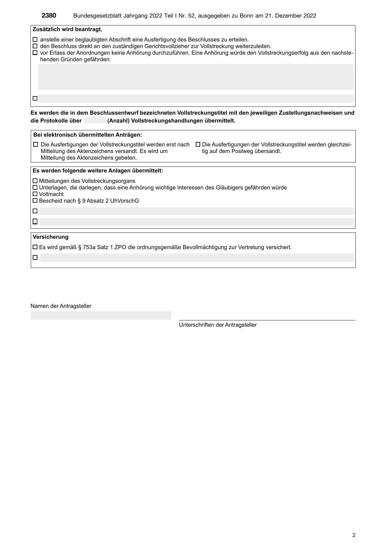 BGBl. 2022, Seite 2380 — Originalseite als Abbildung
