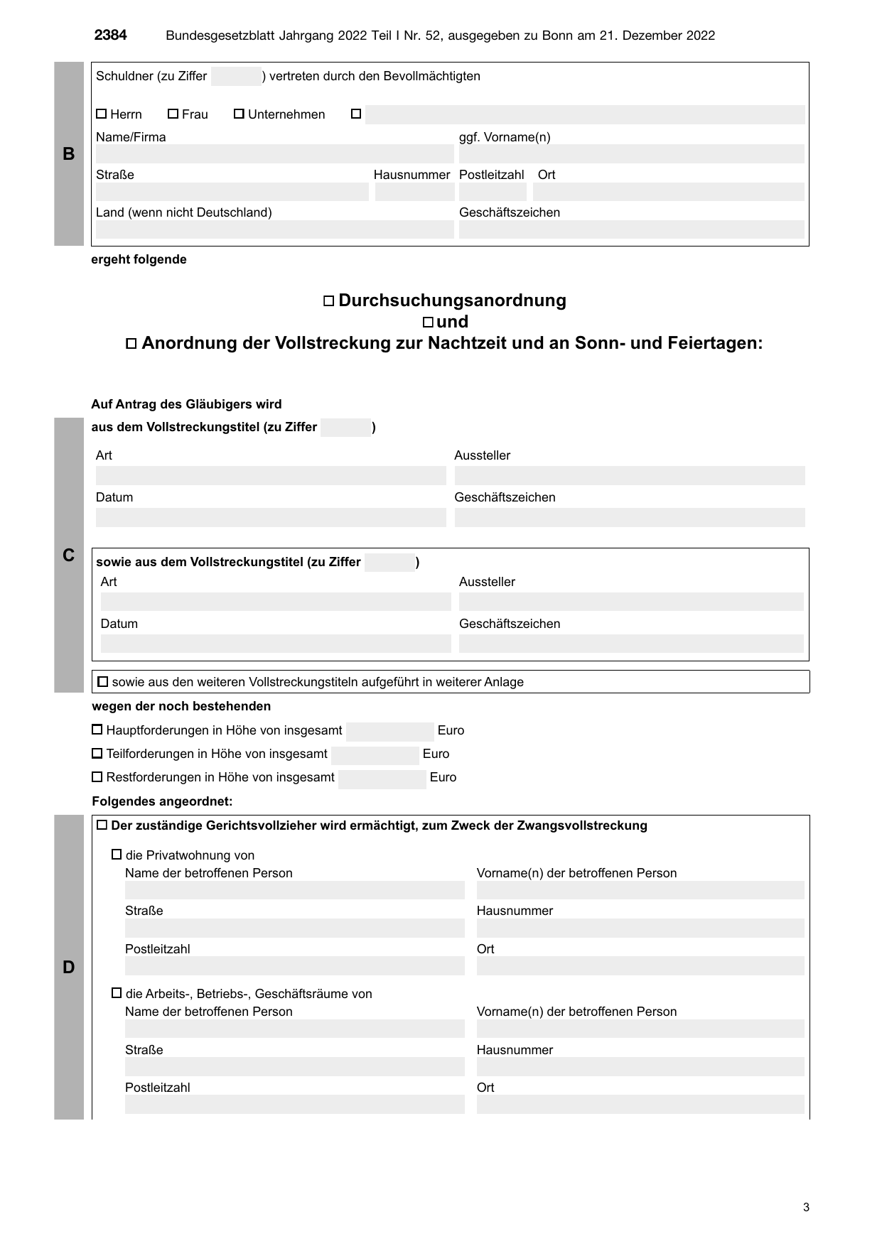 BGBl. 2022, Seite 2384 — Originalseite als Abbildung