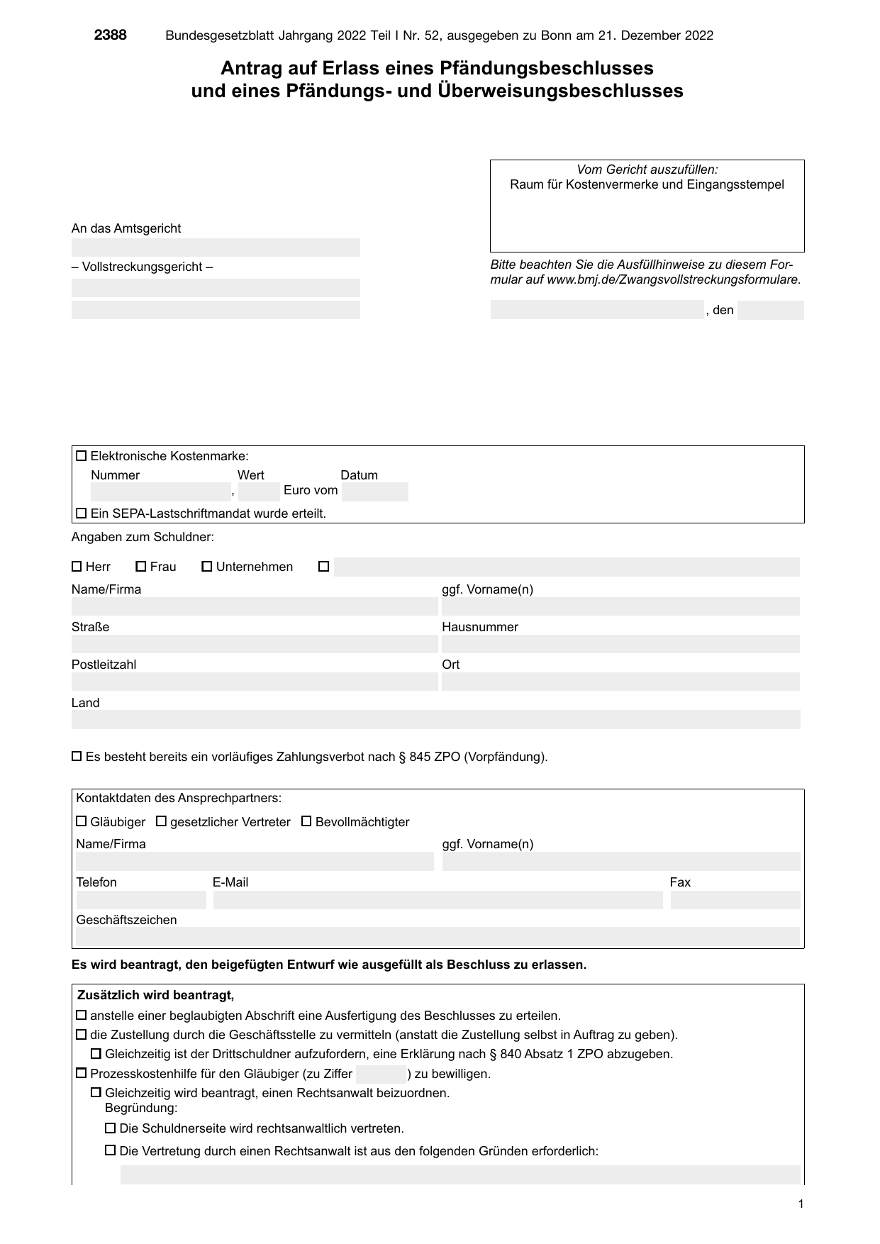 BGBl. 2022, Seite 2388 — Originalseite als Abbildung