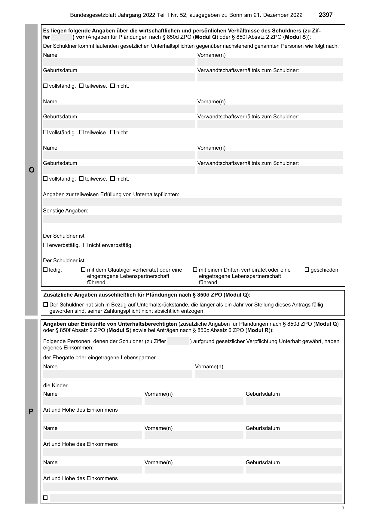 BGBl. 2022, Seite 2397 — Originalseite als Abbildung