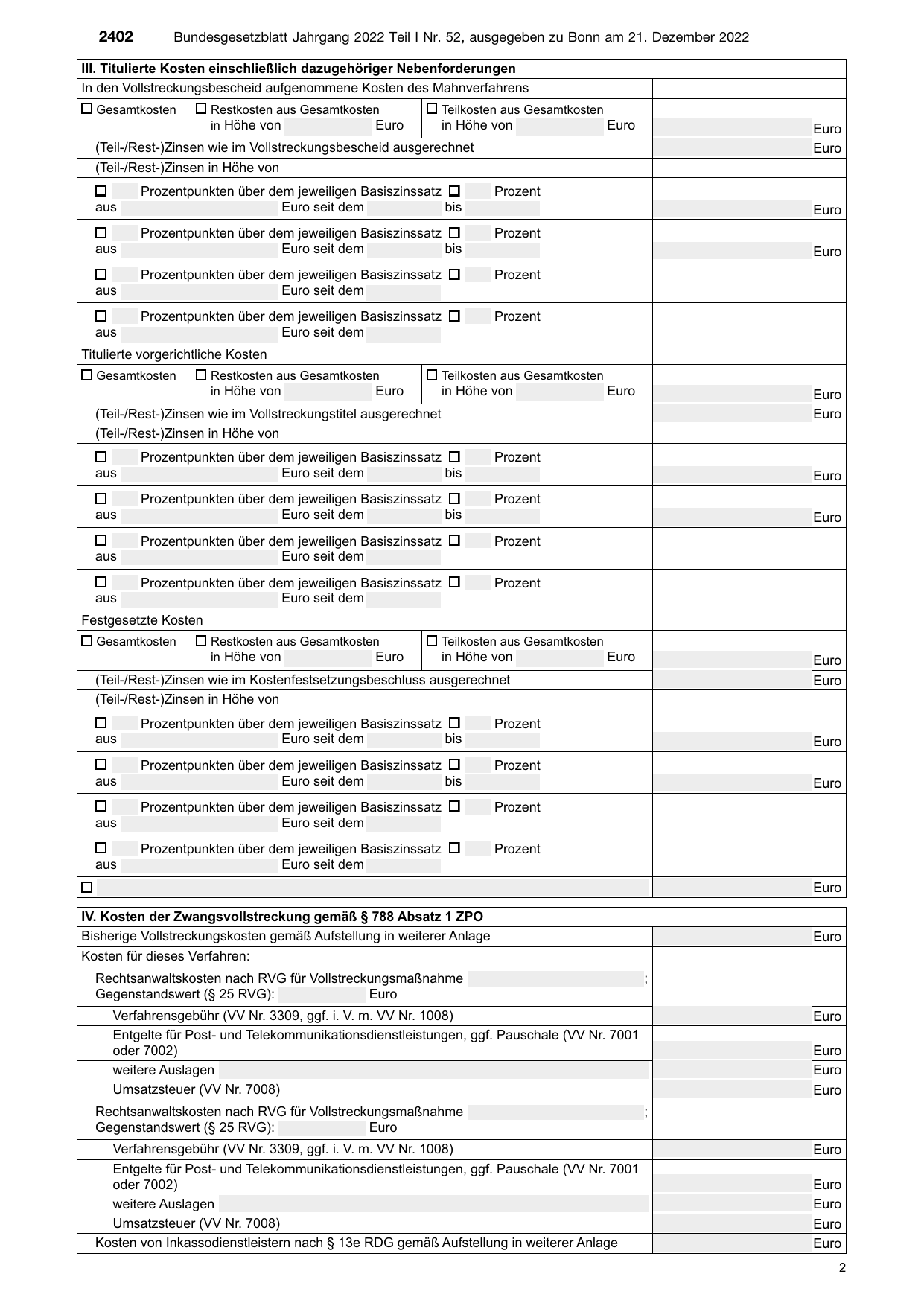 BGBl. 2022, Seite 2402 — Originalseite als Abbildung