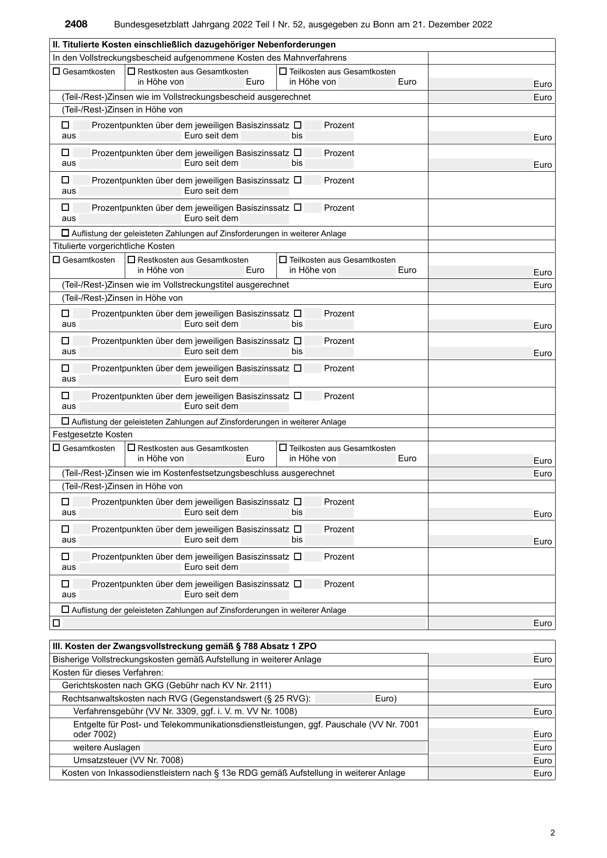 BGBl. 2022, Seite 2408 — Originalseite als Abbildung