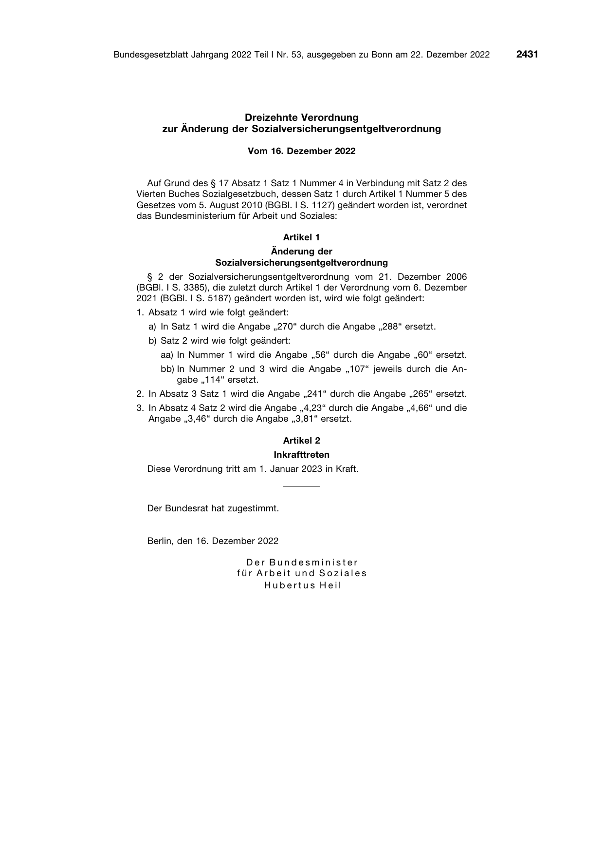 BGBl. 2022, Seite 2431 — Originalseite als Abbildung