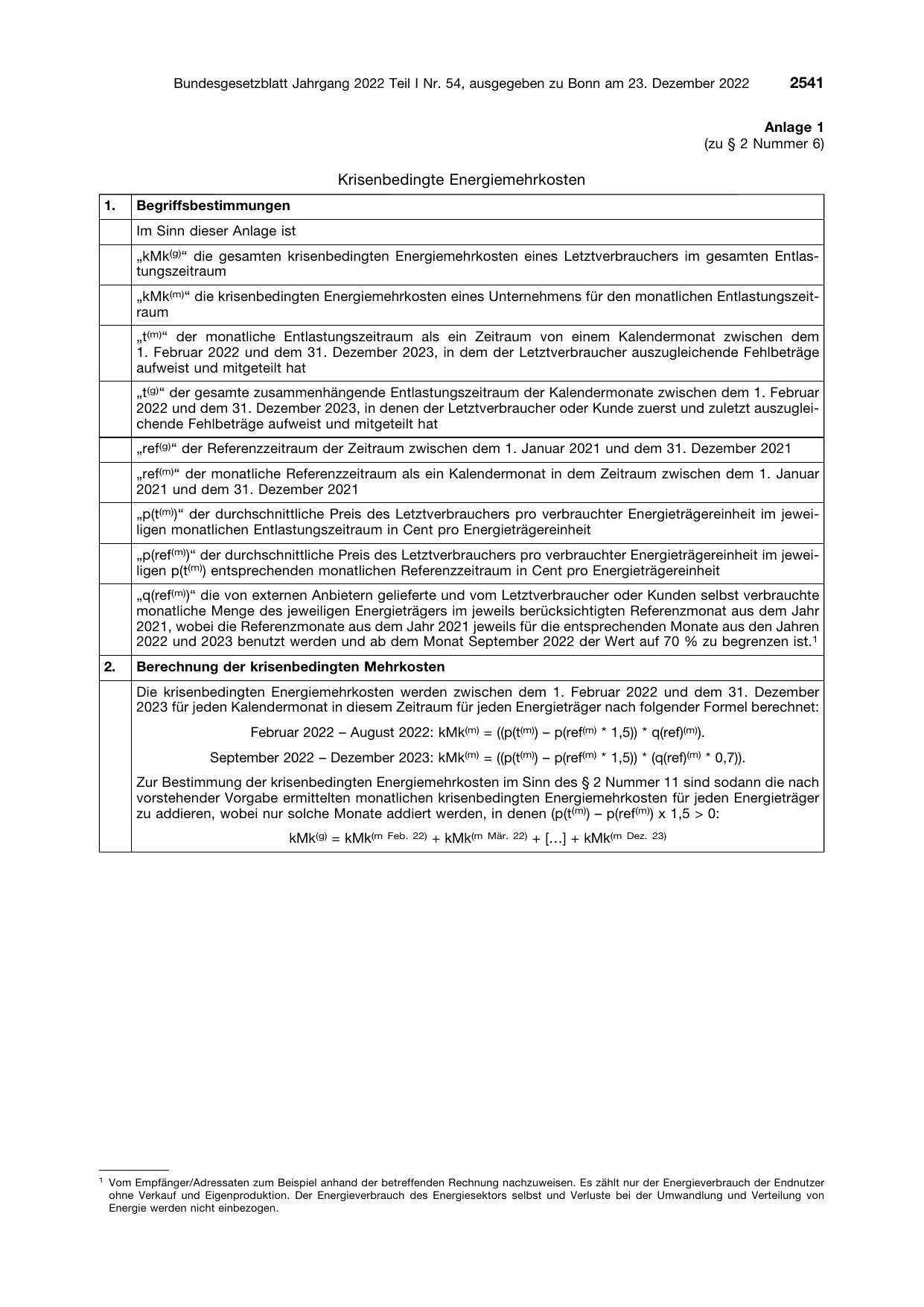 BGBl. 2022, Seite 2541 — Originalseite als Abbildung