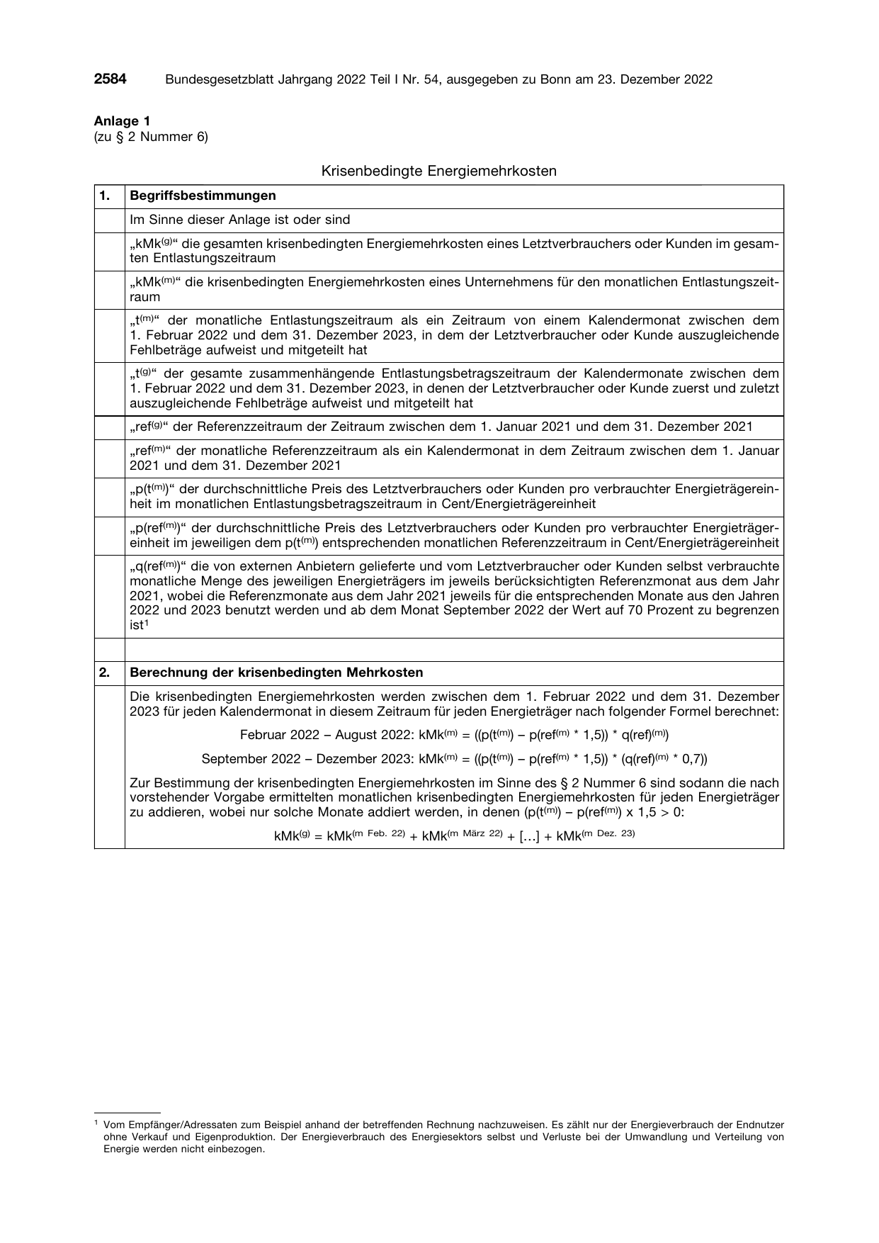 BGBl. 2022, Seite 2584 — Originalseite als Abbildung