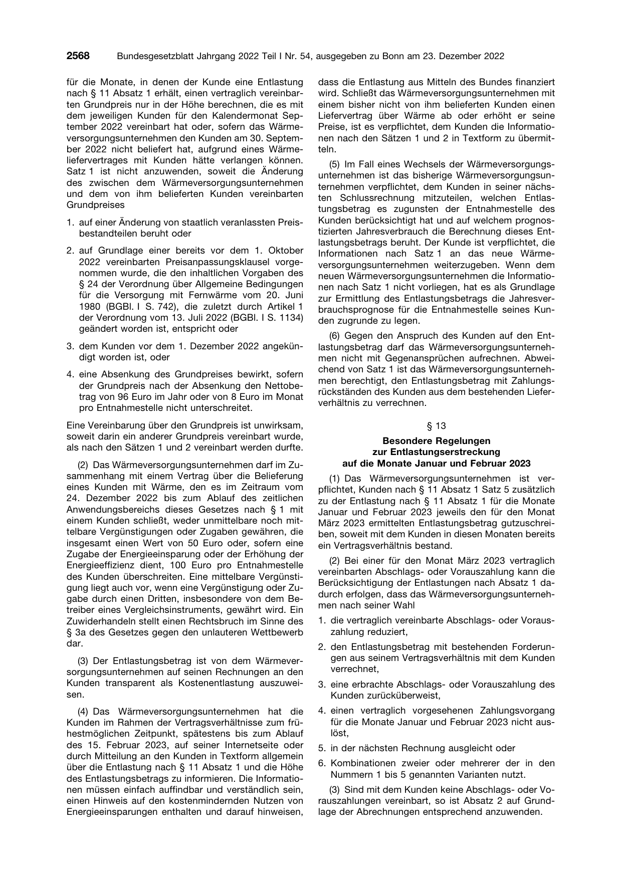 BGBl. 2022, Seite 2568 — Originalseite als Abbildung