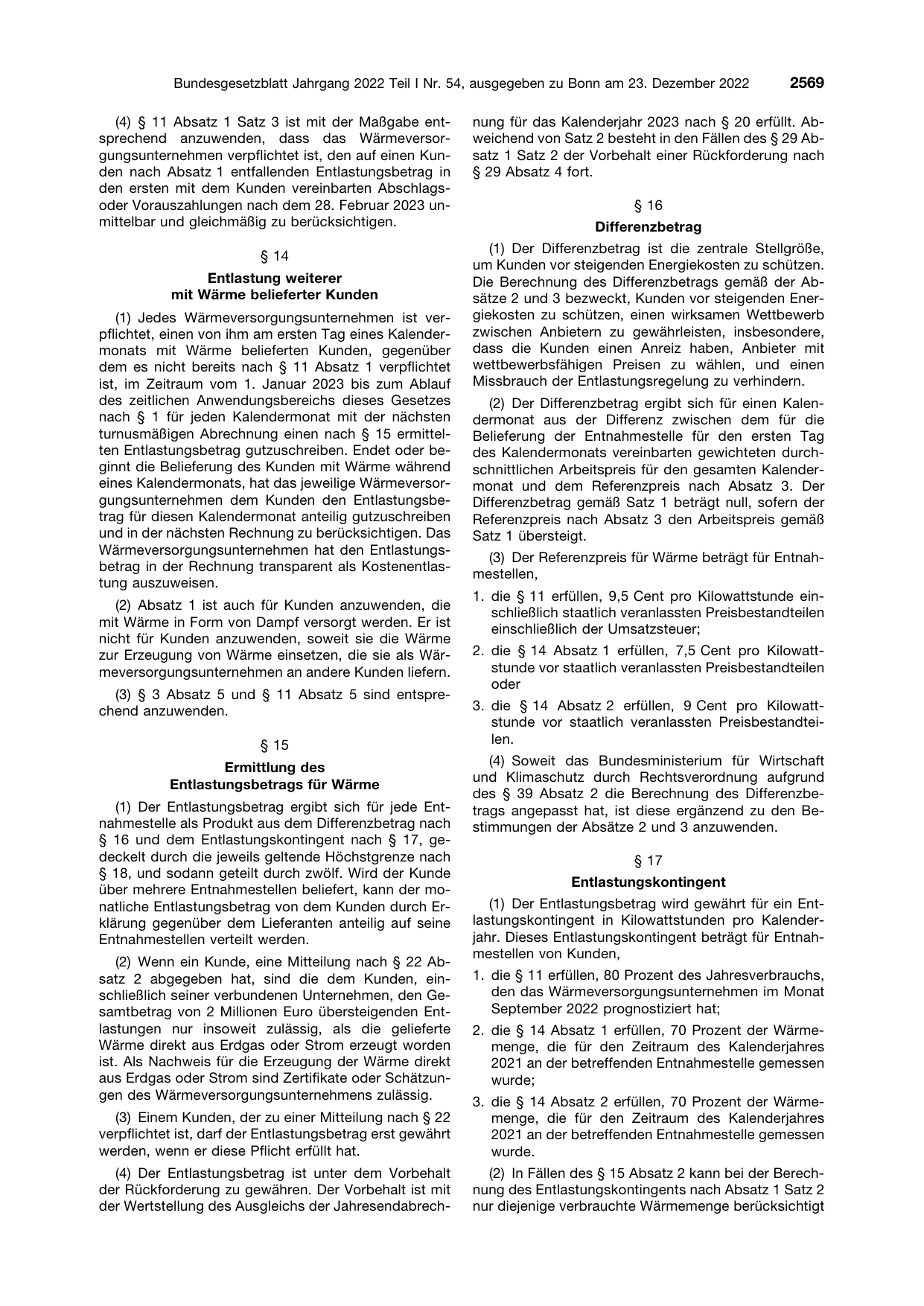 BGBl. 2022, Seite 2569 — Originalseite als Abbildung