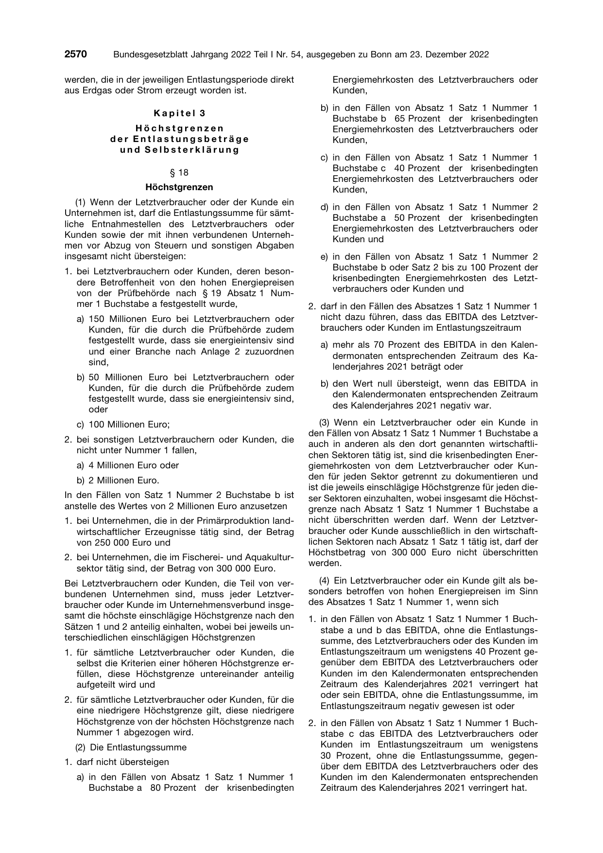 BGBl. 2022, Seite 2570 — Originalseite als Abbildung