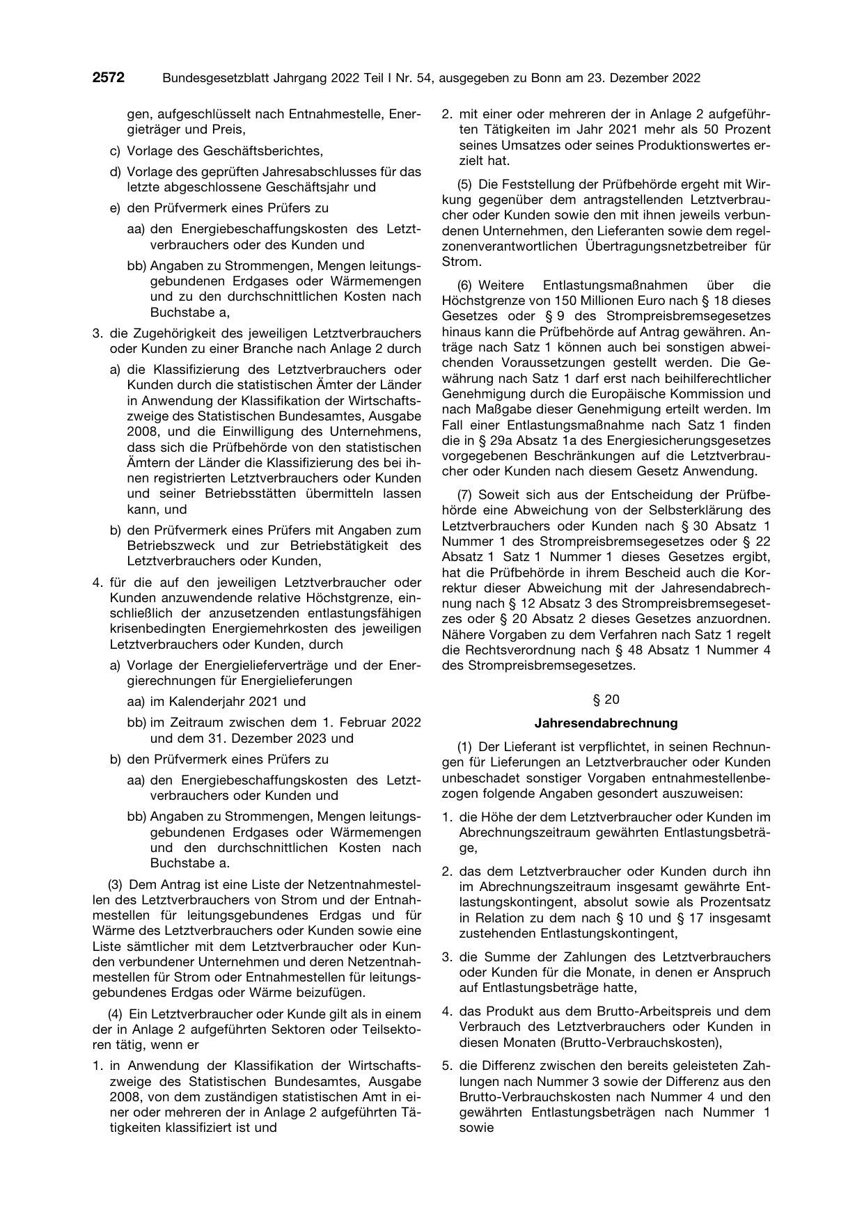 BGBl. 2022, Seite 2572 — Originalseite als Abbildung