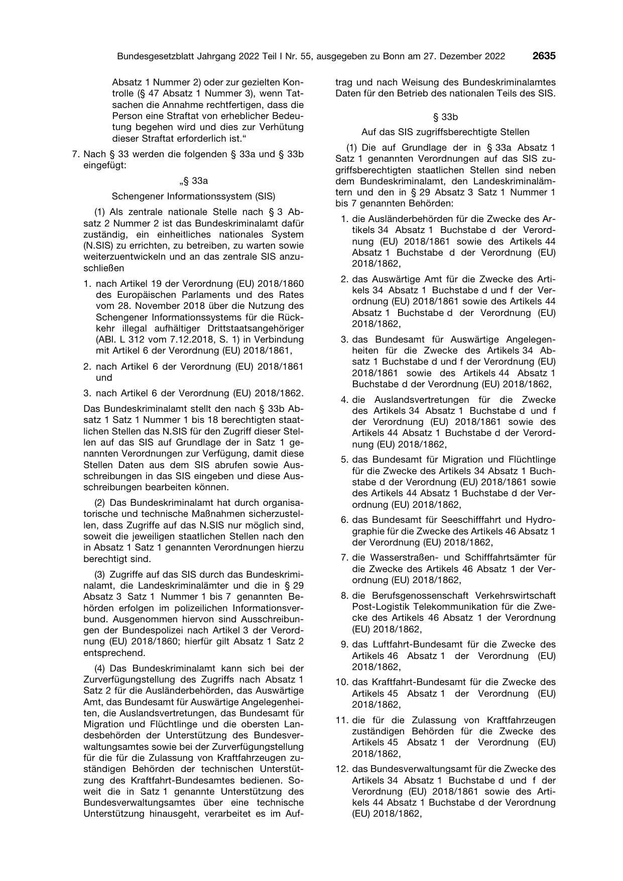 BGBl. 2022, Seite 2635 — Originalseite als Abbildung