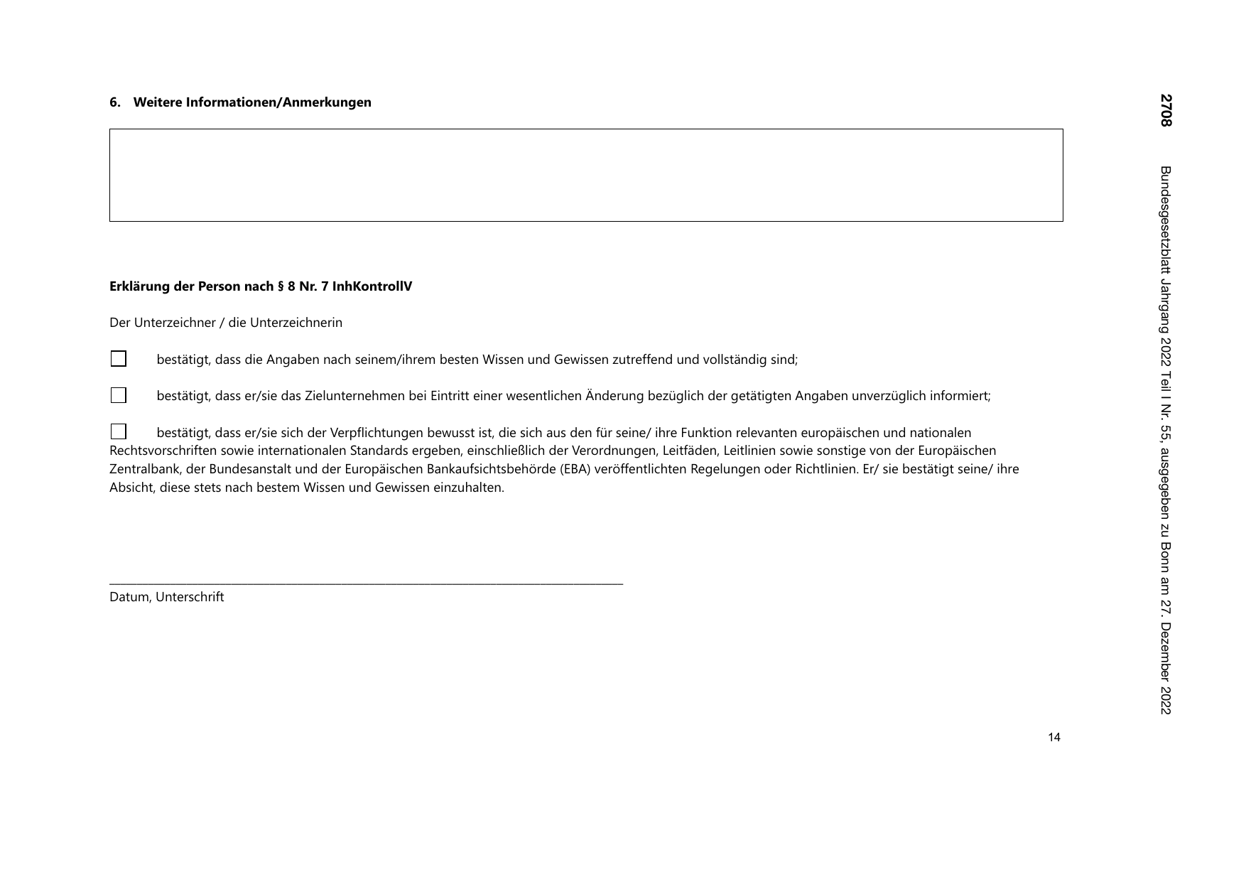 BGBl. 2022, Seite 2708 — Originalseite als Abbildung