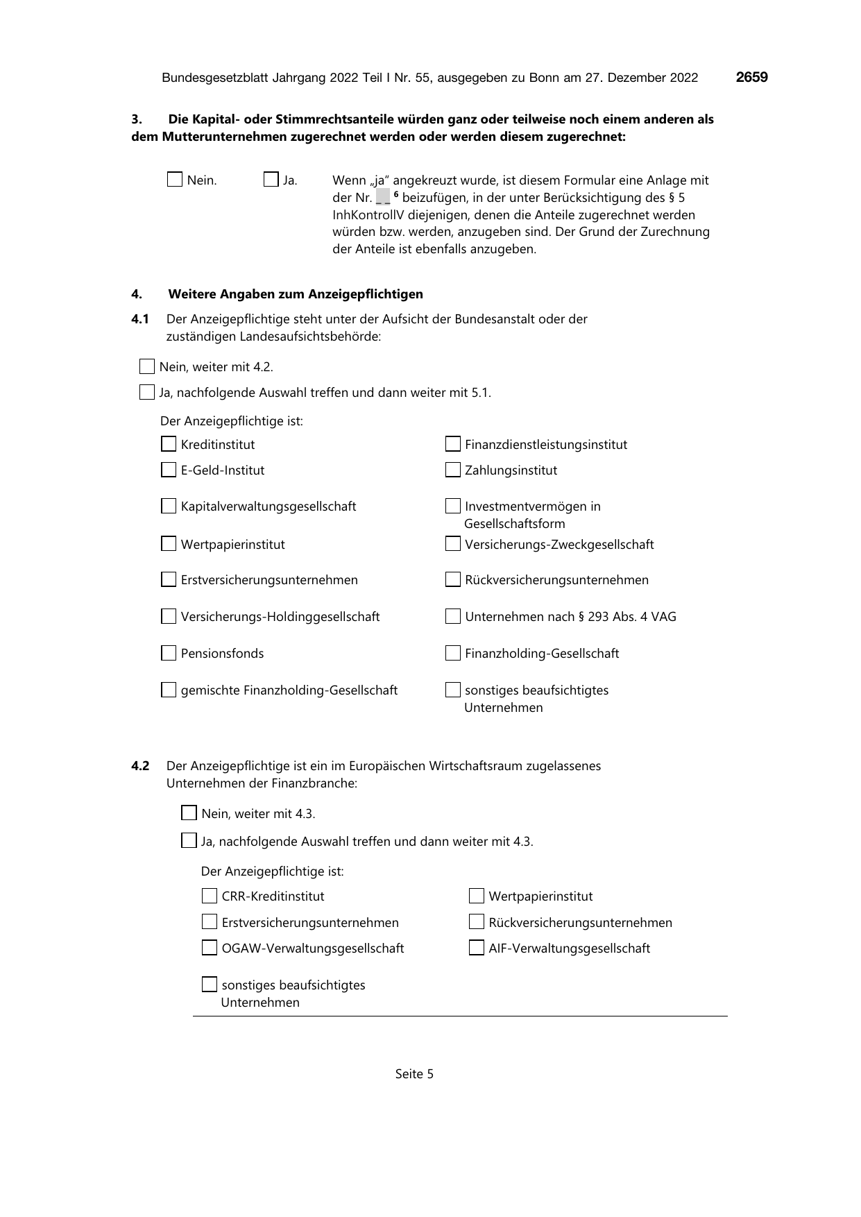 BGBl. 2022, Seite 2659 — Originalseite als Abbildung