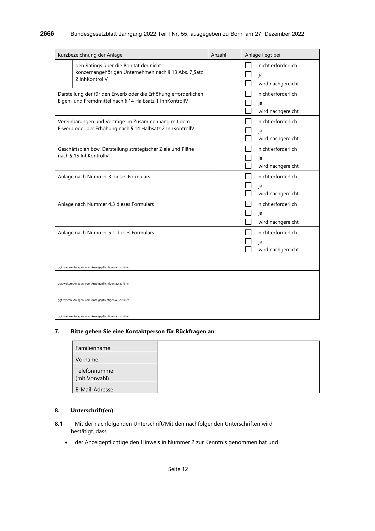 BGBl. 2022, Seite 2666 — Originalseite als Abbildung
