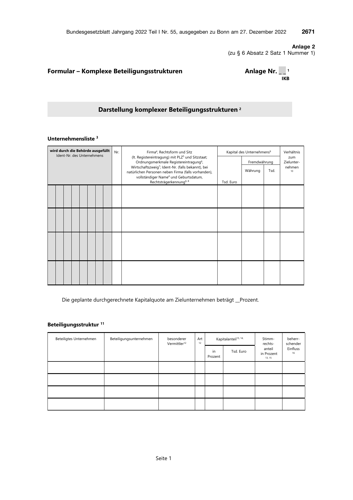 BGBl. 2022, Seite 2671 — Originalseite als Abbildung