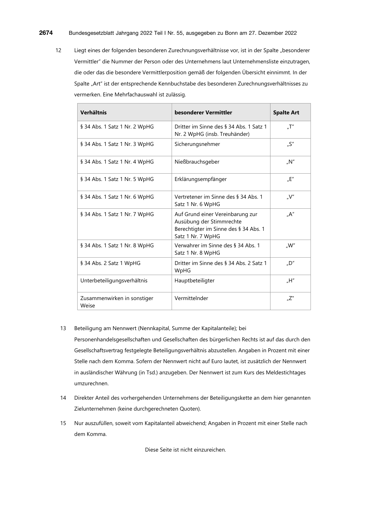 BGBl. 2022, Seite 2674 — Originalseite als Abbildung