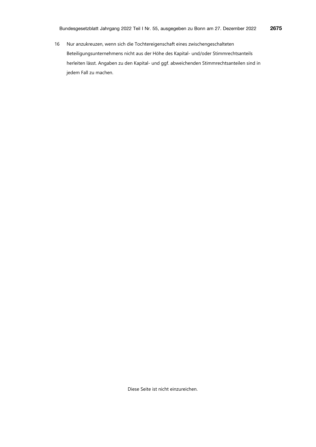 BGBl. 2022, Seite 2675 — Originalseite als Abbildung