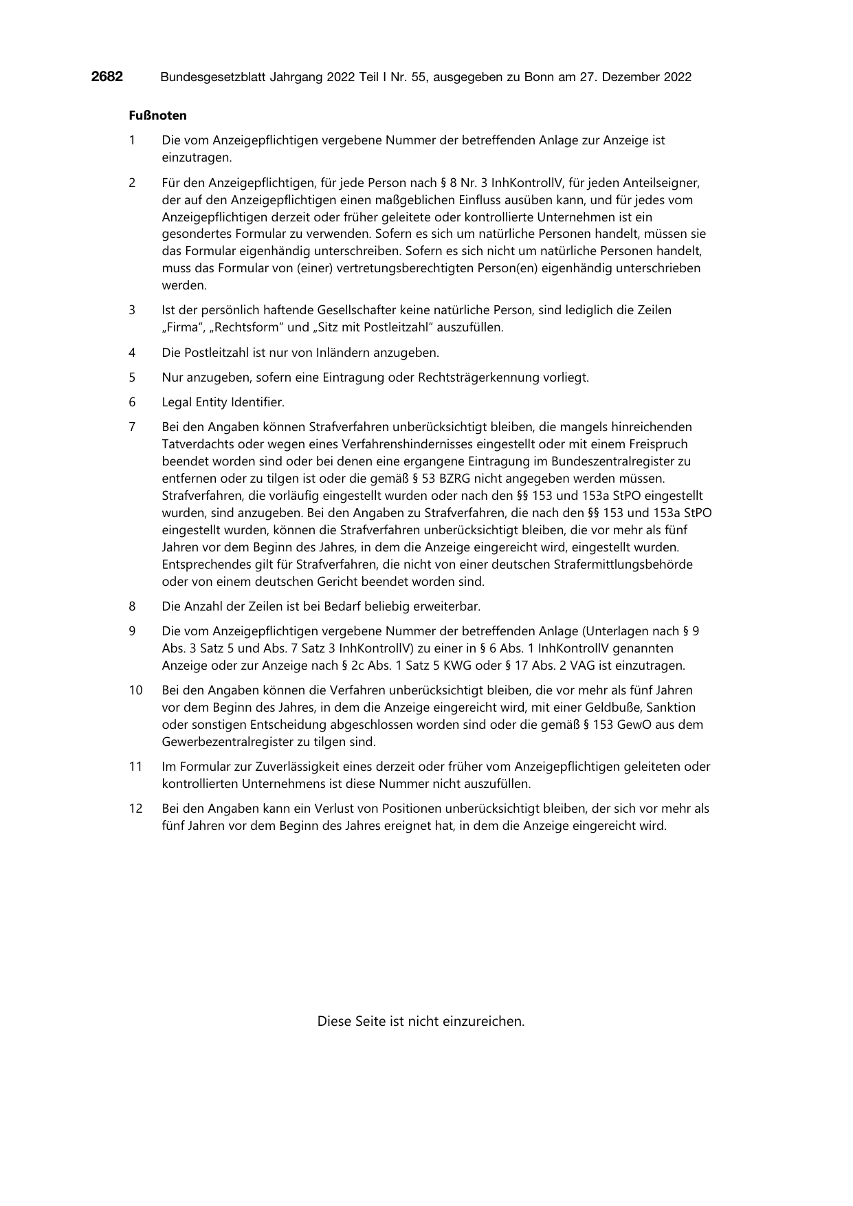 BGBl. 2022, Seite 2682 — Originalseite als Abbildung