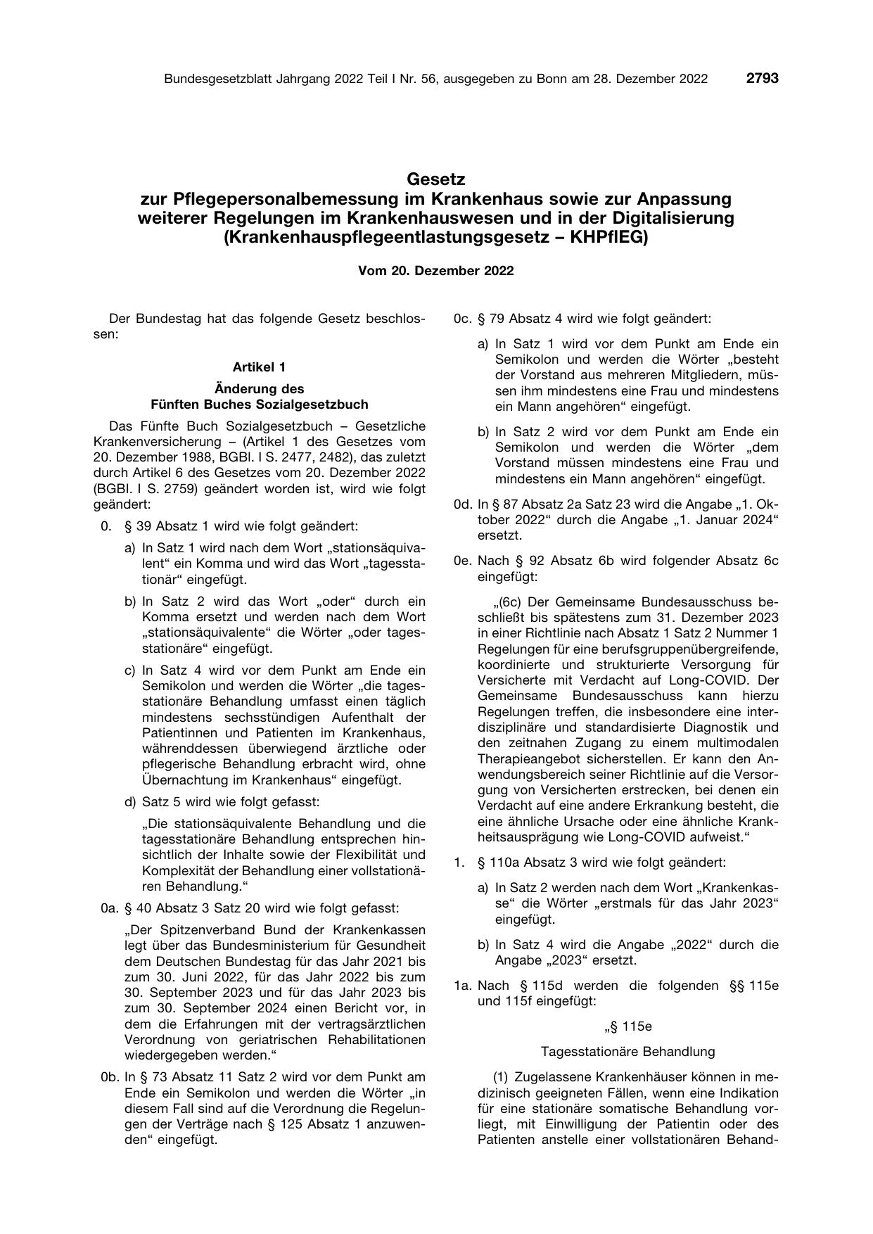BGBl. 2022, Seite 2793 — Originalseite als Abbildung