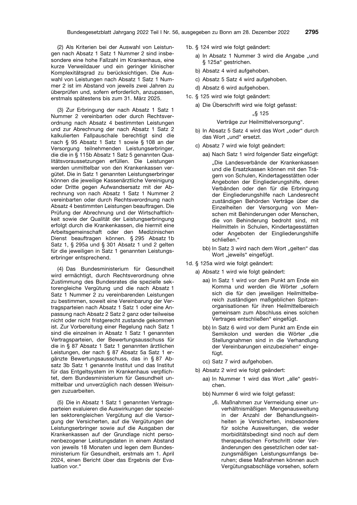 BGBl. 2022, Seite 2795 — Originalseite als Abbildung