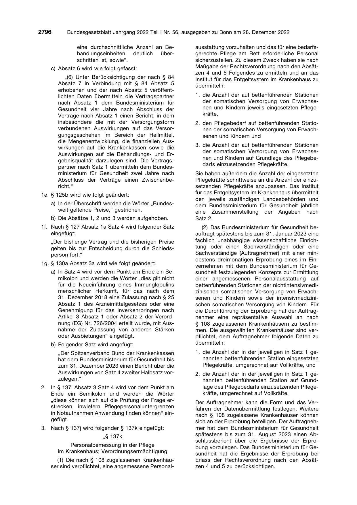 BGBl. 2022, Seite 2796 — Originalseite als Abbildung