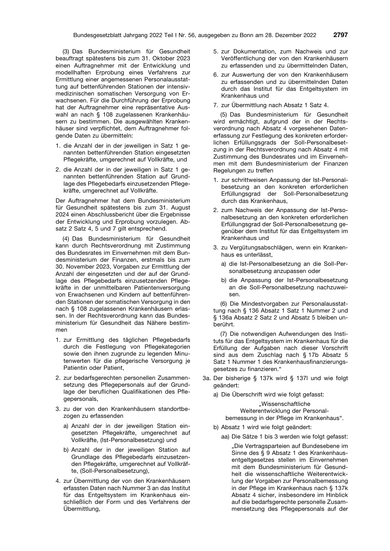 BGBl. 2022, Seite 2797 — Originalseite als Abbildung