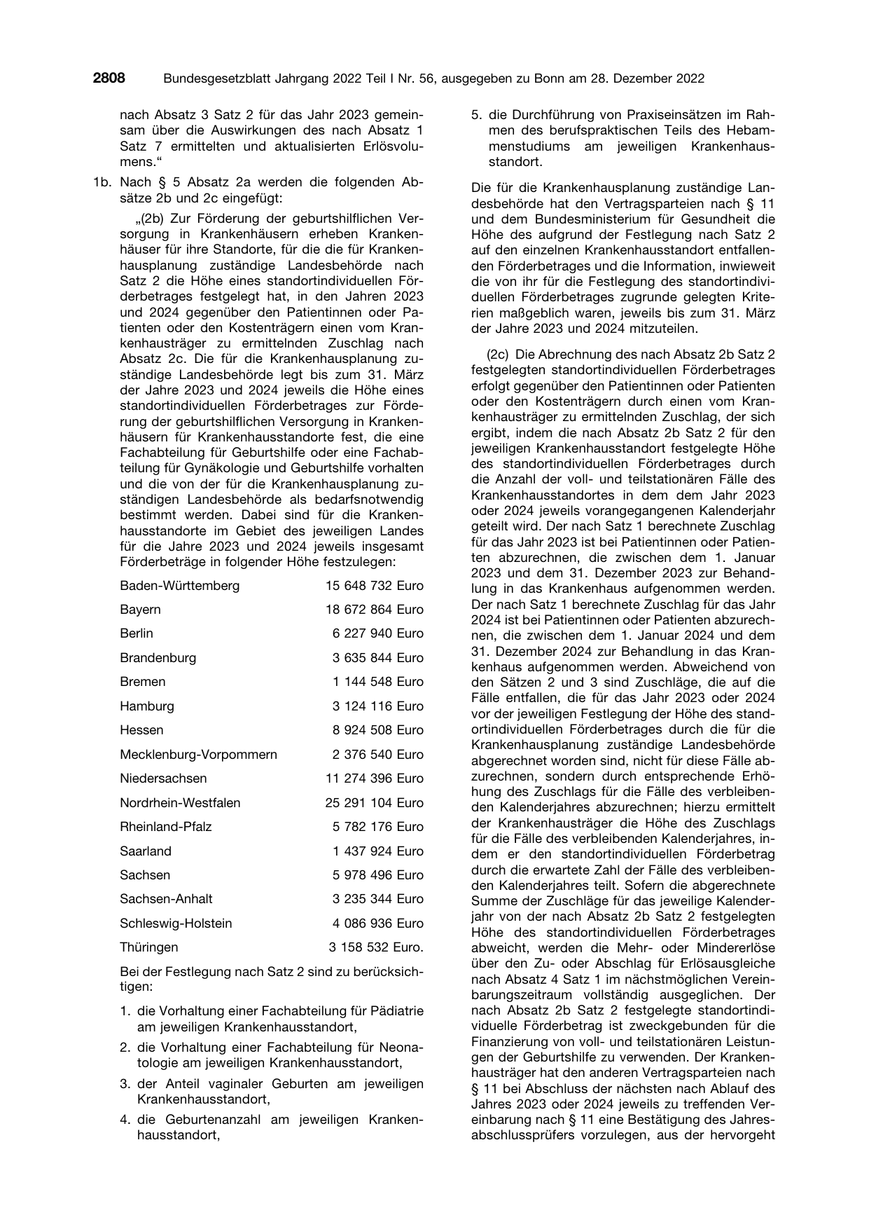 BGBl. 2022, Seite 2808 — Originalseite als Abbildung