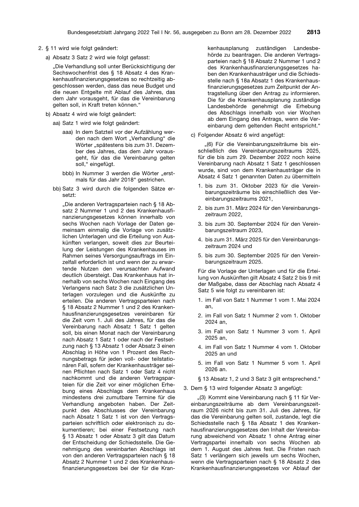 BGBl. 2022, Seite 2813 — Originalseite als Abbildung