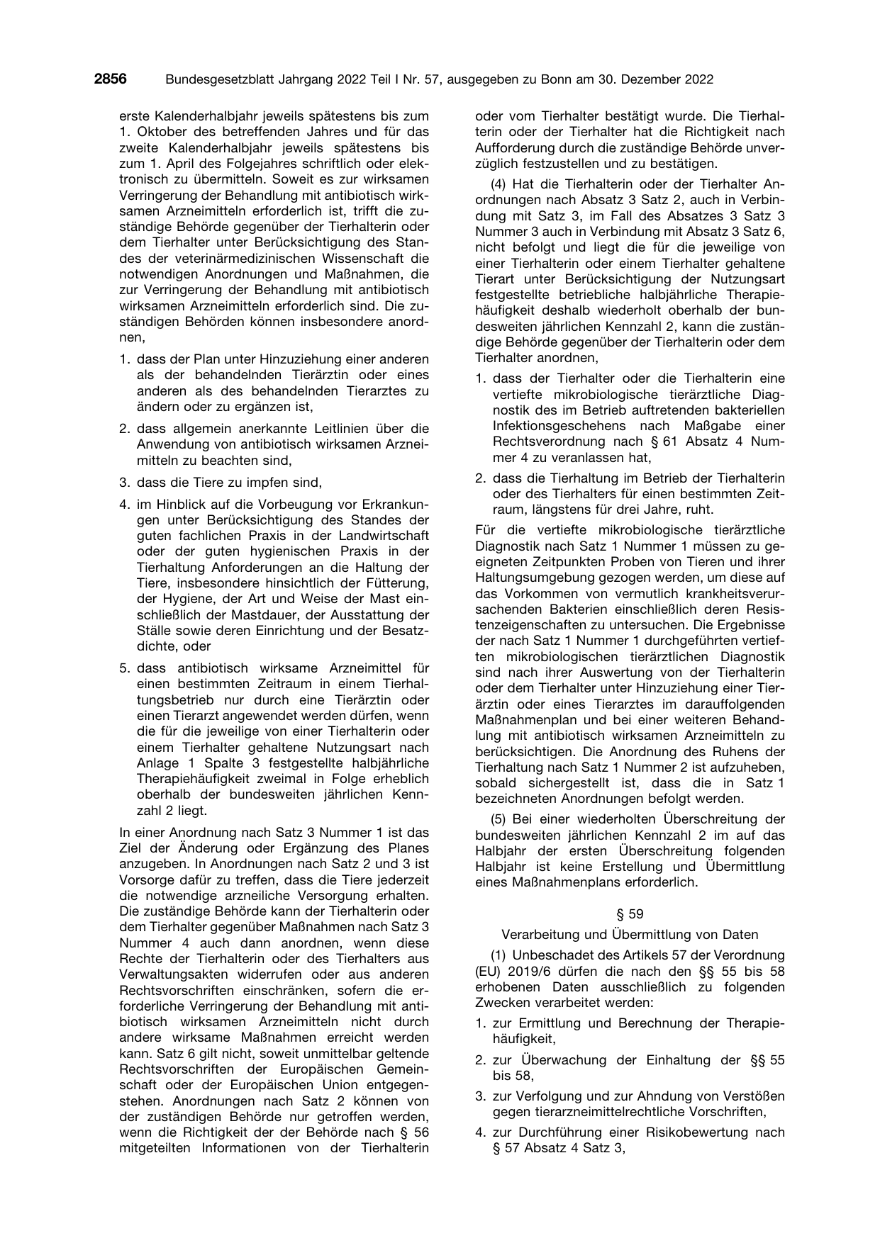 BGBl. 2022, Seite 2856 — Originalseite als Abbildung