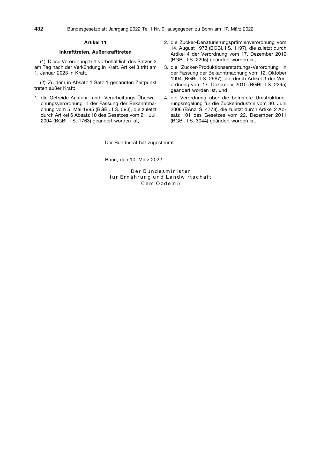 BGBl. 2022, Seite 432 — Originalseite als Abbildung