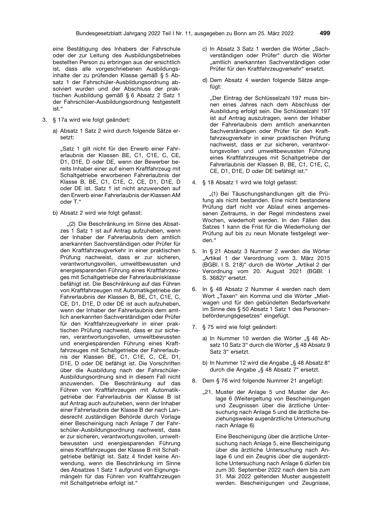 BGBl. 2022, Seite 499 — Originalseite als Abbildung