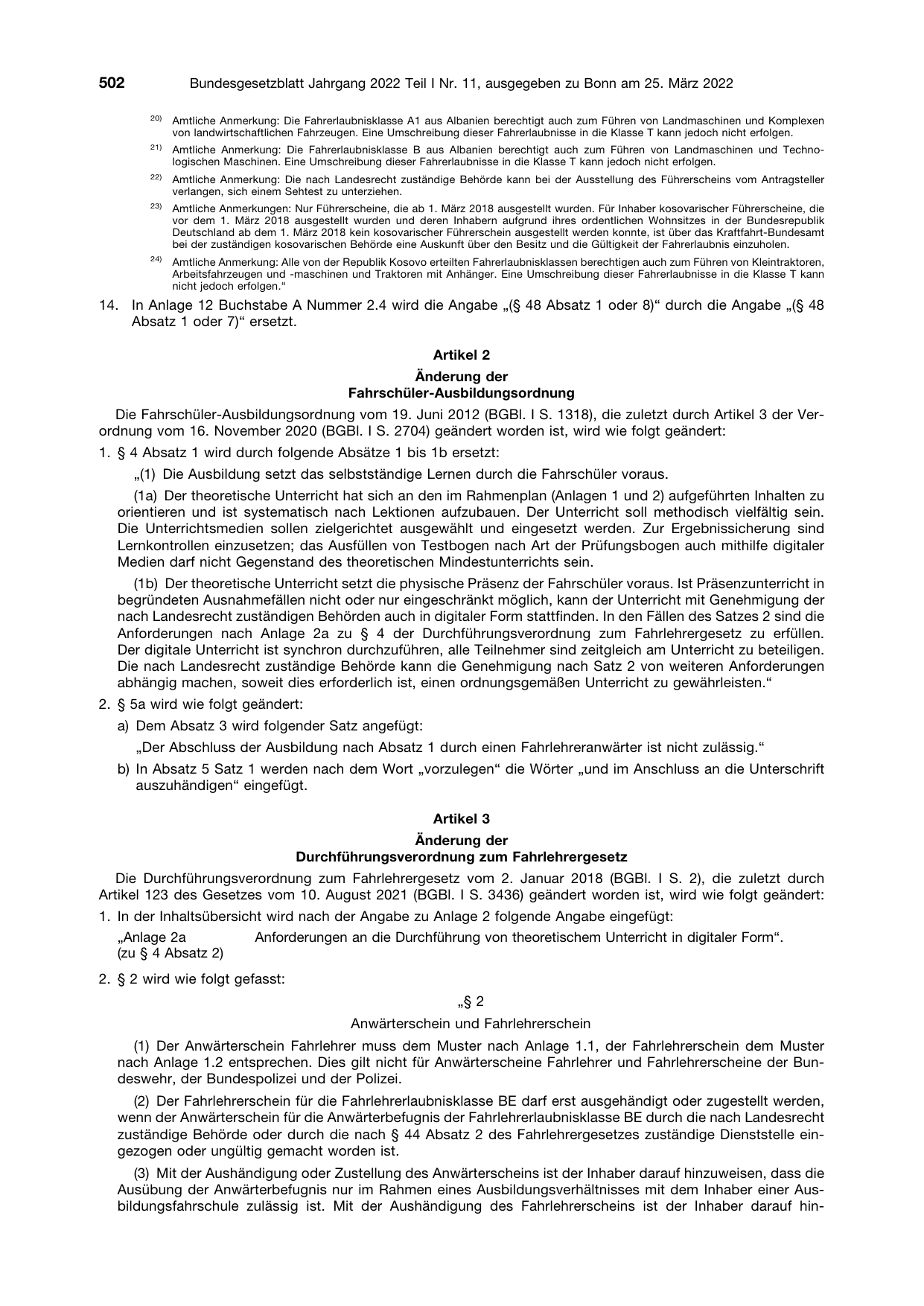 BGBl. 2022, Seite 502 — Originalseite als Abbildung