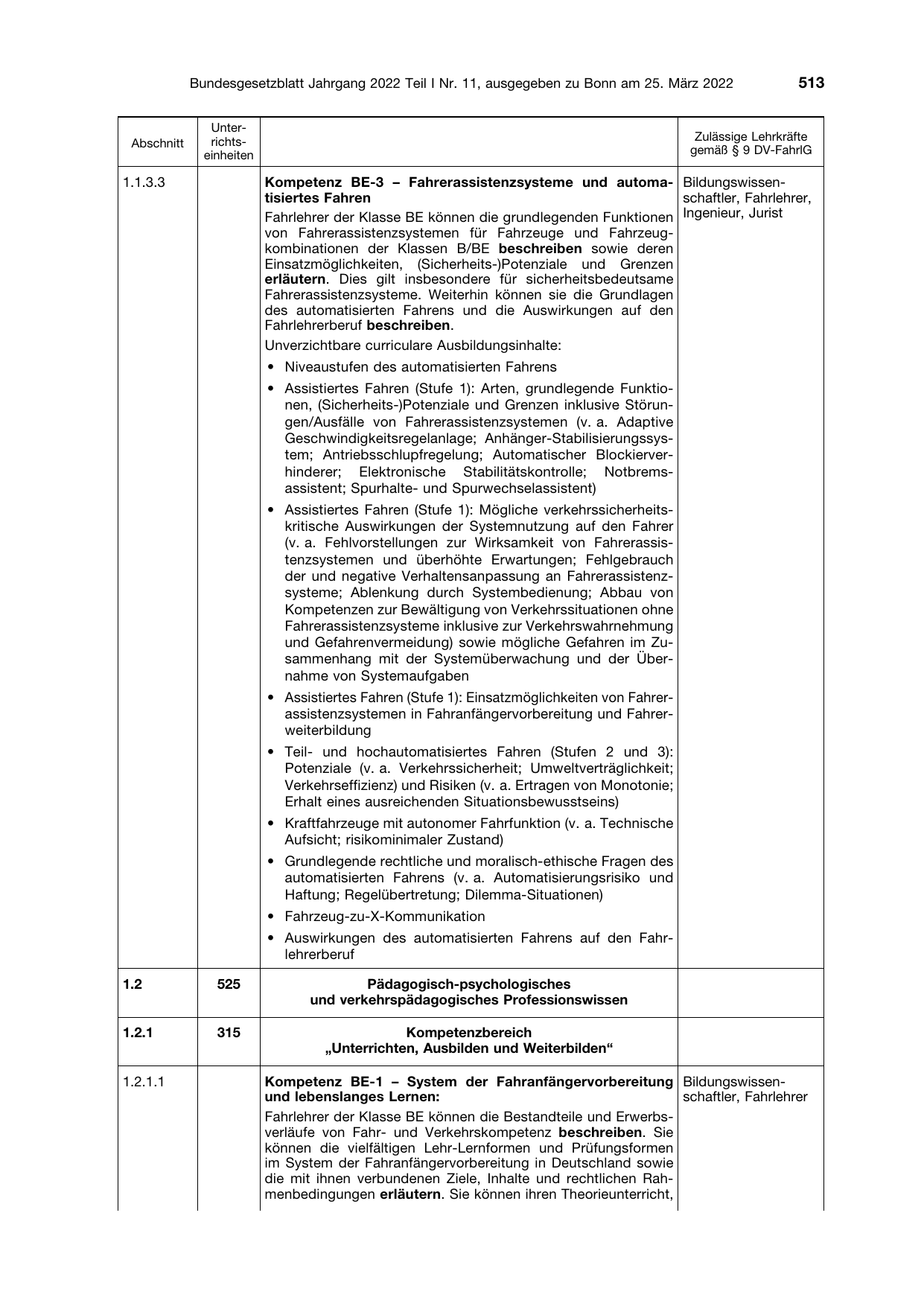 BGBl. 2022, Seite 513 — Originalseite als Abbildung