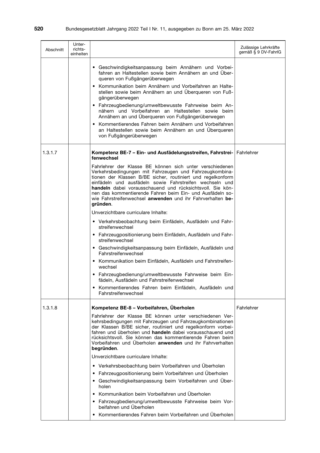 BGBl. 2022, Seite 520 — Originalseite als Abbildung