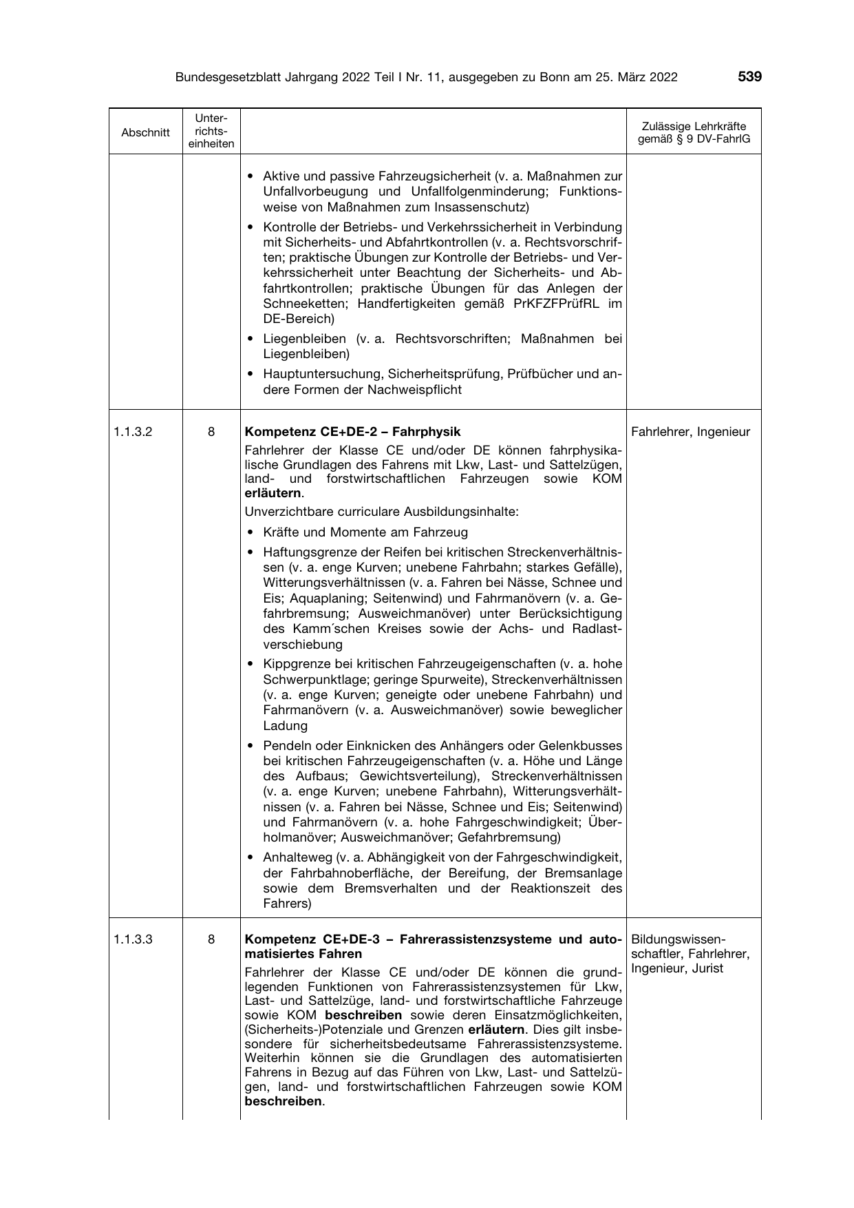 BGBl. 2022, Seite 539 — Originalseite als Abbildung