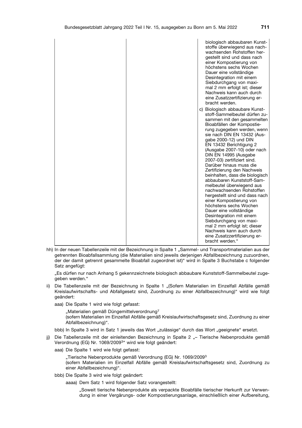 BGBl. 2022, Seite 711 — Originalseite als Abbildung