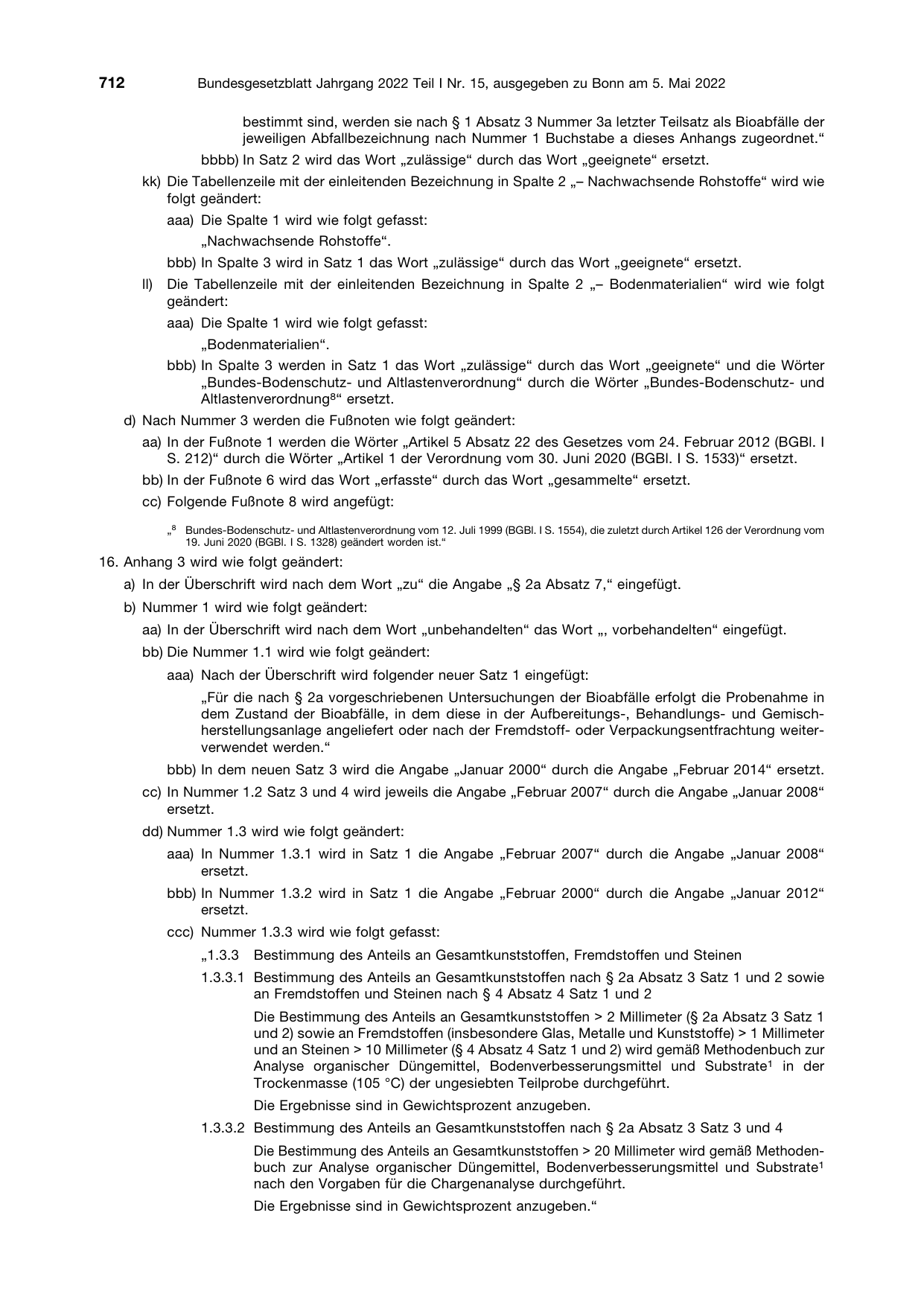 BGBl. 2022, Seite 712 — Originalseite als Abbildung