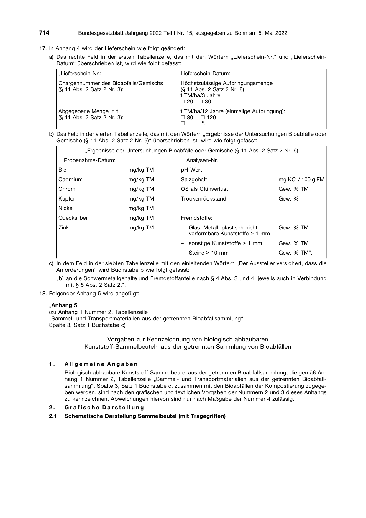 BGBl. 2022, Seite 714 — Originalseite als Abbildung