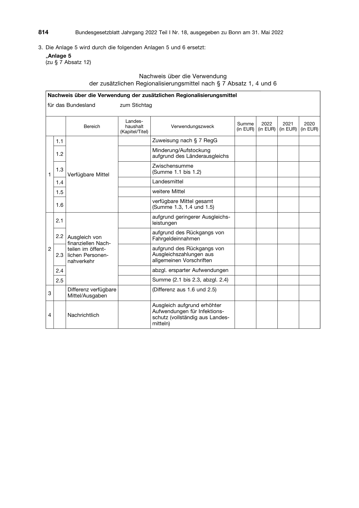 BGBl. 2022, Seite 814 — Originalseite als Abbildung
