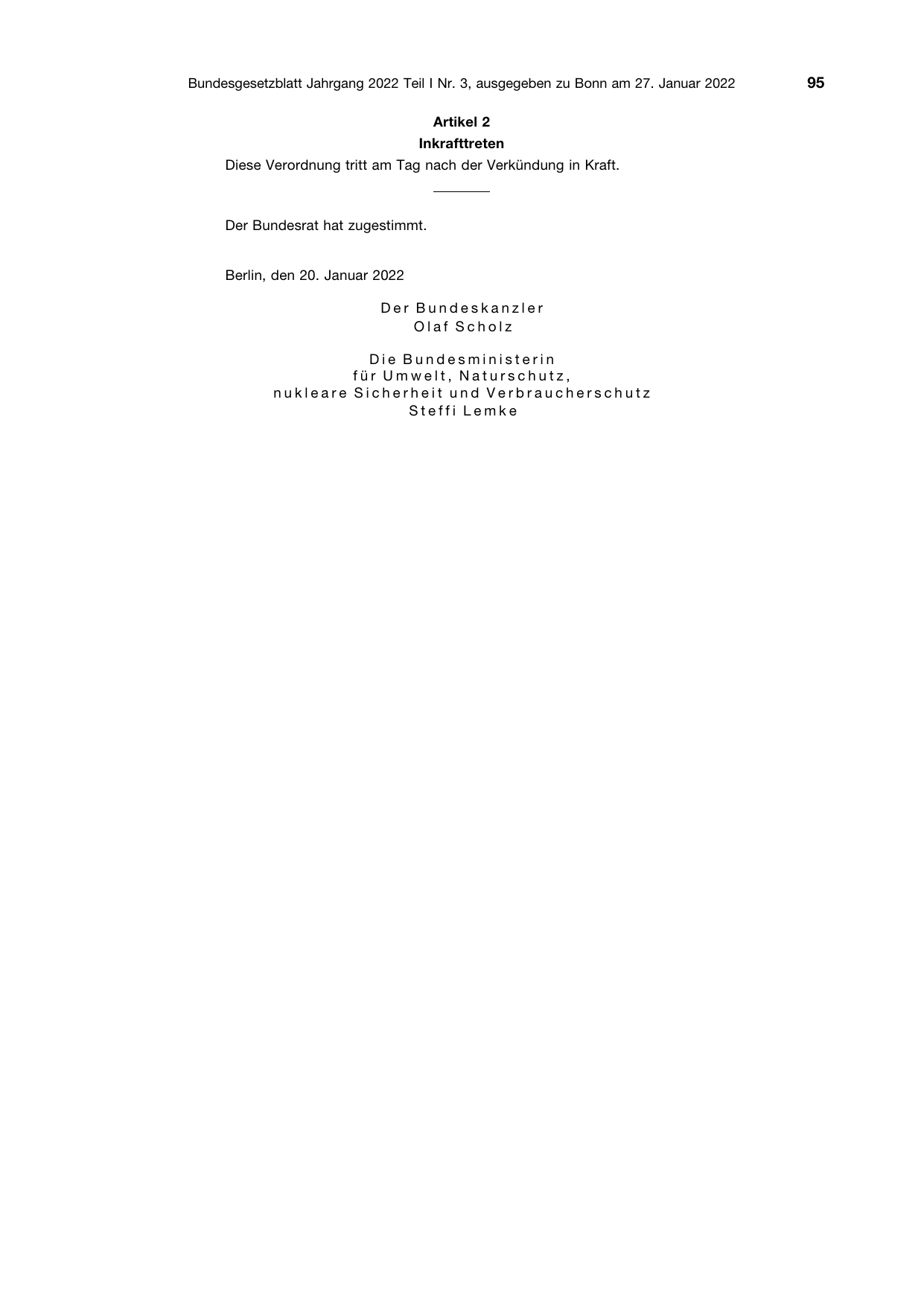 BGBl. 2022, Seite 95 — Originalseite als Abbildung