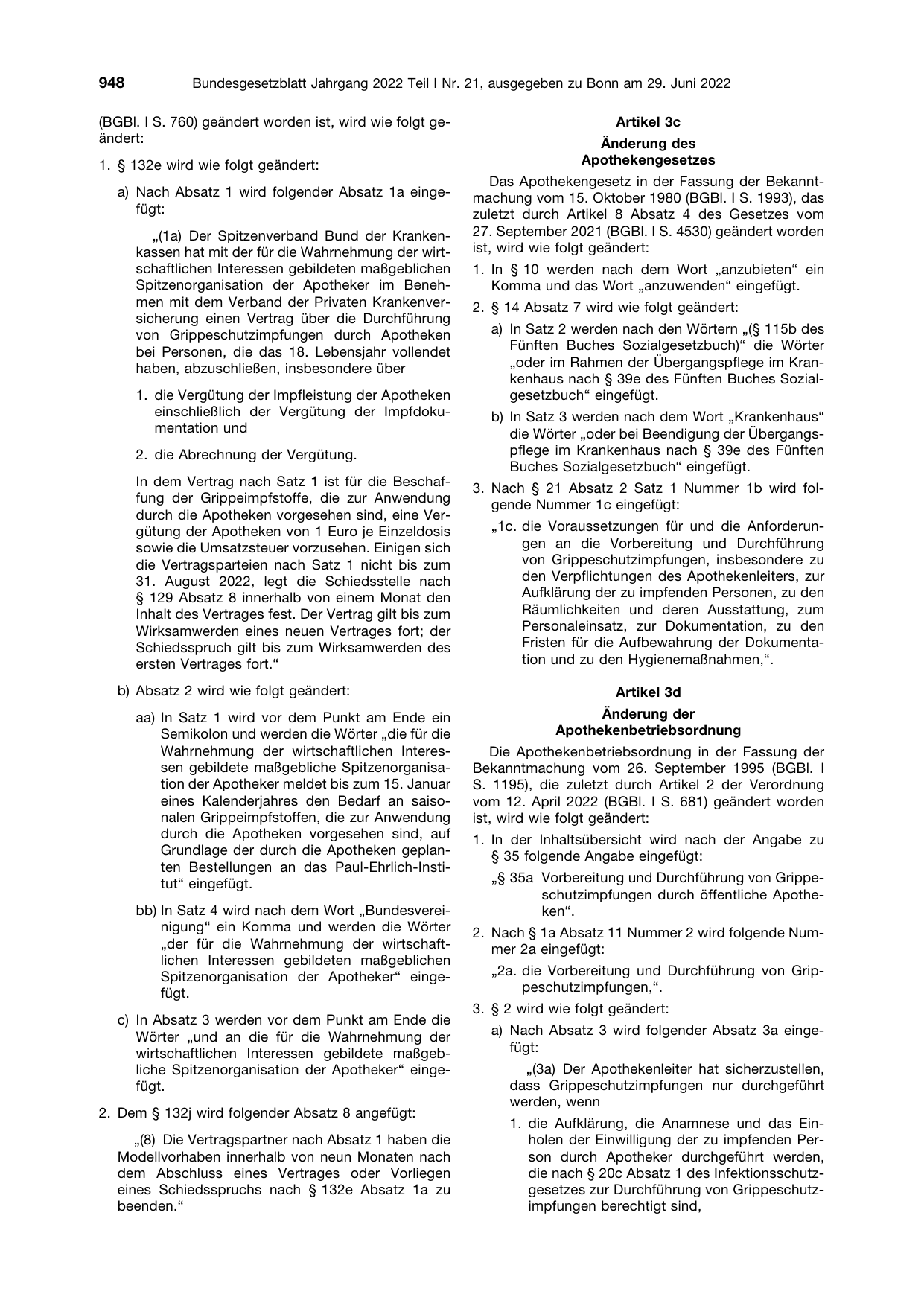 BGBl. 2022, Seite 948 — Originalseite als Abbildung