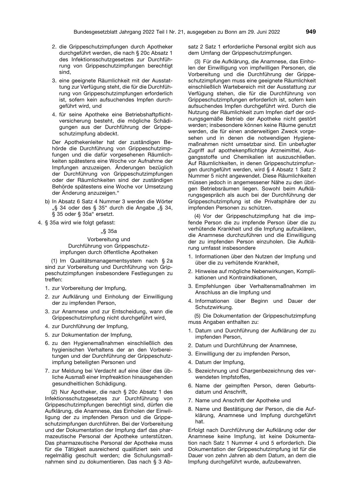 BGBl. 2022, Seite 949 — Originalseite als Abbildung