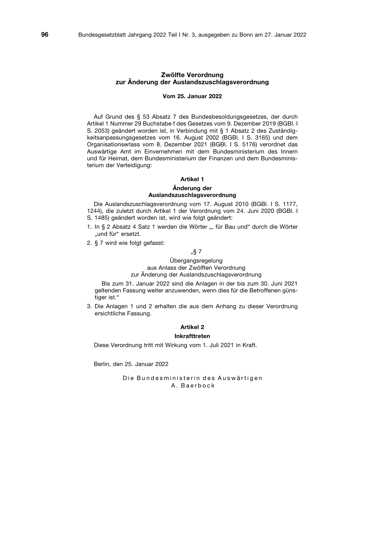 BGBl. 2022, Seite 96 — Originalseite als Abbildung